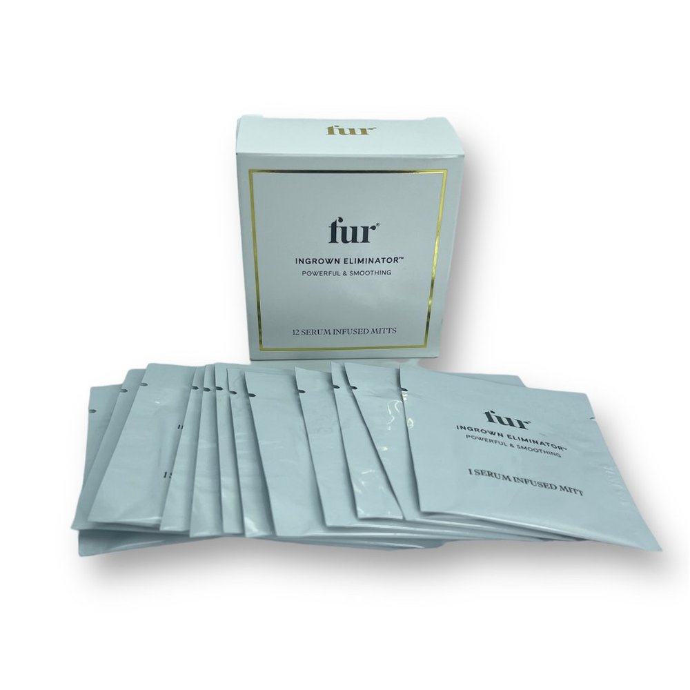 FUR Ingrown Eliminator Mitts 12 Serum Infused Mitts New in Box